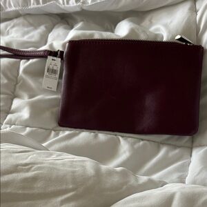 Elegant Burgundy Wristlet Clutch